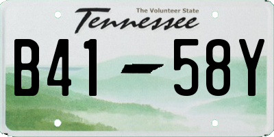 TN license plate B4158Y