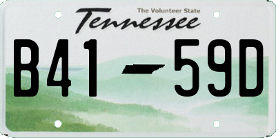 TN license plate B4159D