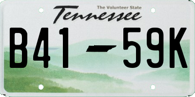 TN license plate B4159K