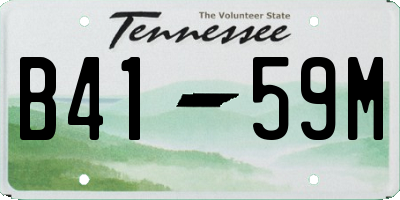 TN license plate B4159M