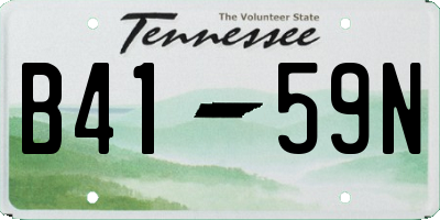 TN license plate B4159N