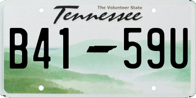TN license plate B4159U
