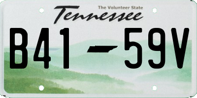 TN license plate B4159V