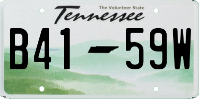 TN license plate B4159W