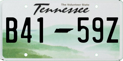 TN license plate B4159Z