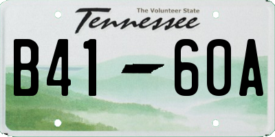 TN license plate B4160A