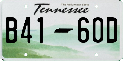TN license plate B4160D