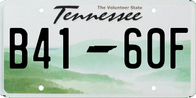 TN license plate B4160F