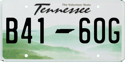 TN license plate B4160G