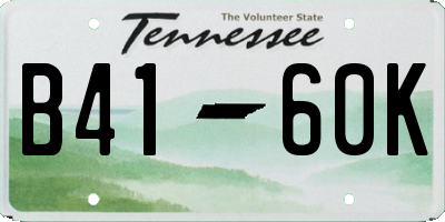 TN license plate B4160K