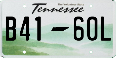 TN license plate B4160L