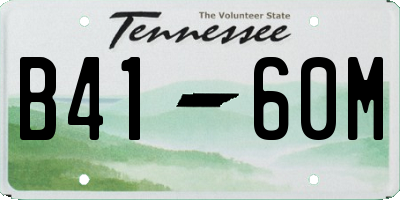 TN license plate B4160M