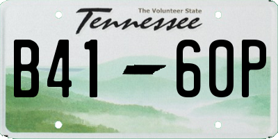 TN license plate B4160P