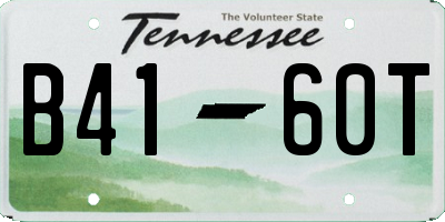 TN license plate B4160T