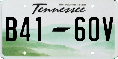 TN license plate B4160V