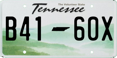 TN license plate B4160X
