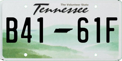 TN license plate B4161F