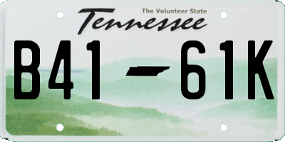 TN license plate B4161K