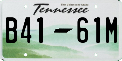 TN license plate B4161M