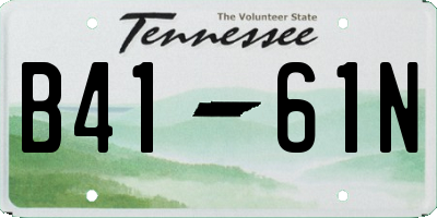 TN license plate B4161N
