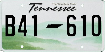 TN license plate B4161O