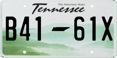 TN license plate B4161X