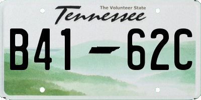 TN license plate B4162C