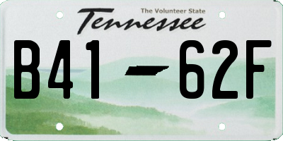 TN license plate B4162F