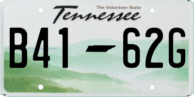 TN license plate B4162G