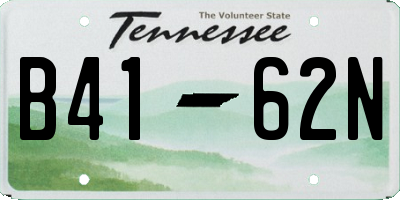 TN license plate B4162N