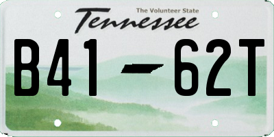TN license plate B4162T