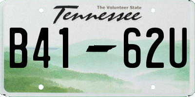 TN license plate B4162U