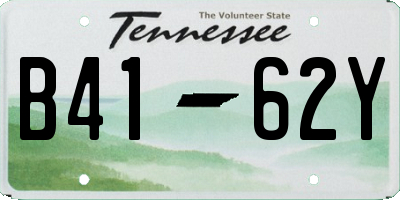 TN license plate B4162Y