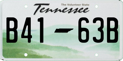 TN license plate B4163B