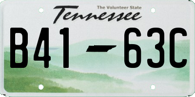 TN license plate B4163C