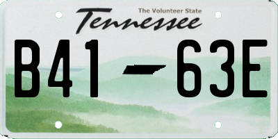 TN license plate B4163E