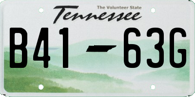 TN license plate B4163G