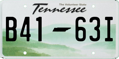 TN license plate B4163I
