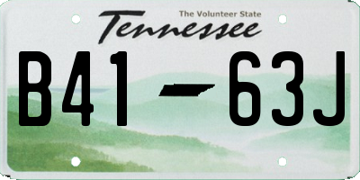 TN license plate B4163J