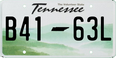 TN license plate B4163L