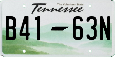 TN license plate B4163N