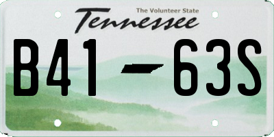 TN license plate B4163S