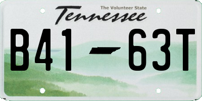 TN license plate B4163T