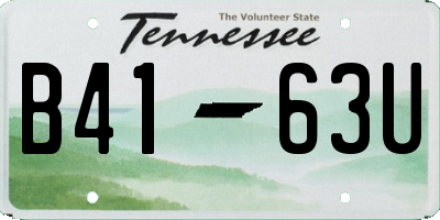 TN license plate B4163U
