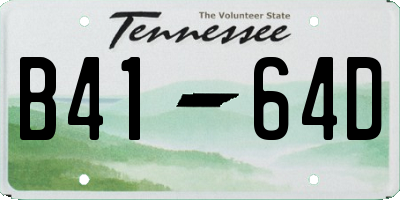 TN license plate B4164D