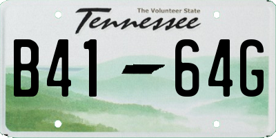 TN license plate B4164G
