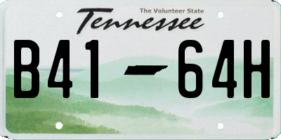 TN license plate B4164H