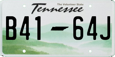 TN license plate B4164J