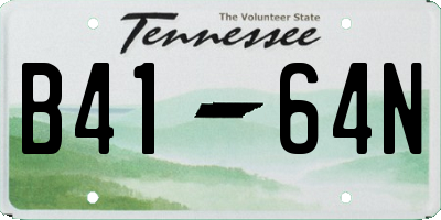 TN license plate B4164N