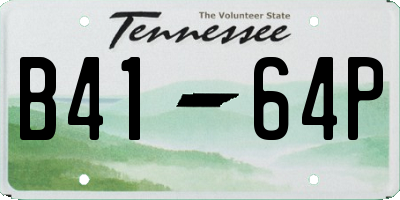 TN license plate B4164P